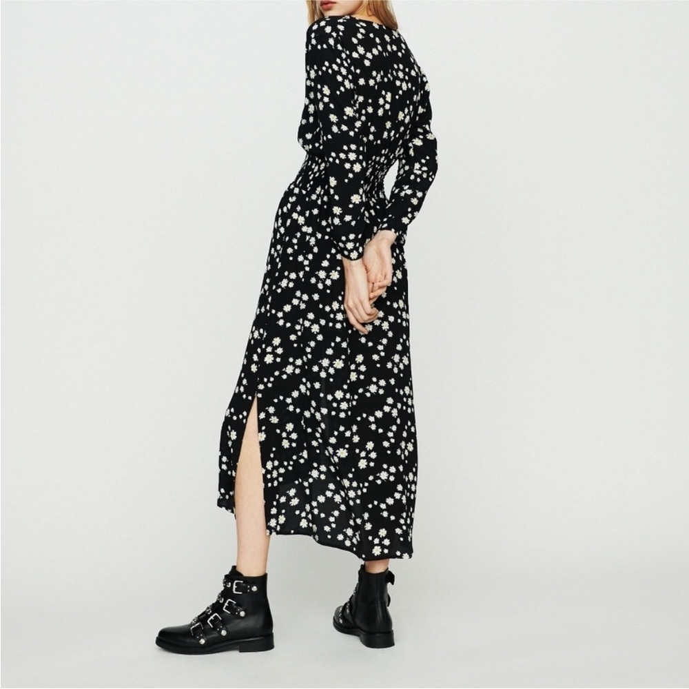 Maje Black and White Floral Maxi Dress - Picture 9 of 14